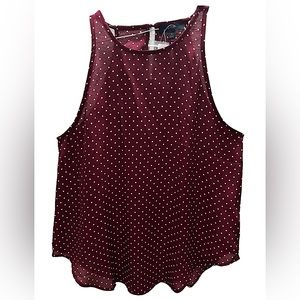 Sheer polka dot top